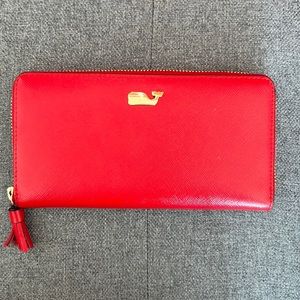 Vineyard Vines Red Leather Wallet